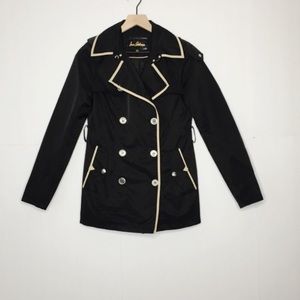 Sam Edelman black/tan Trench Coat